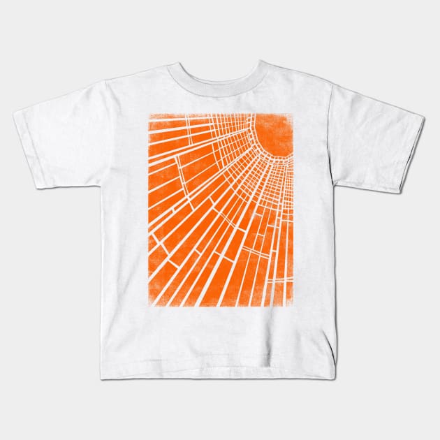 Sunlight Van Gogh geometric art wear out vintage look Kids T-Shirt by bulografik